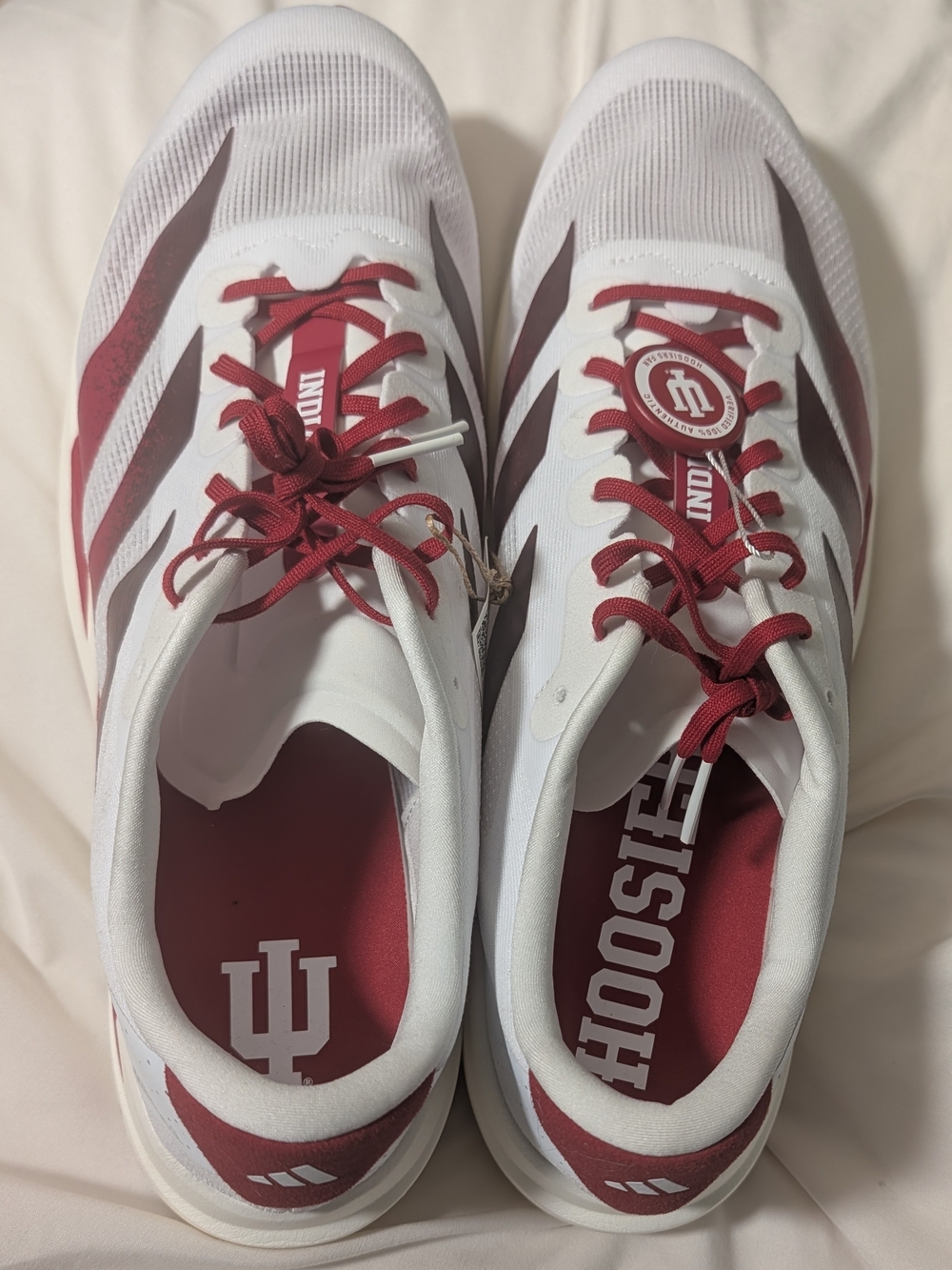 Adidas AdiZero Men’s White and Red Indiana Hoosiers Sneakers Size 16